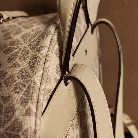 Kate Spade Beige Flower Medium Backpack w/Tablet Pocket - Picture 6 of 11
